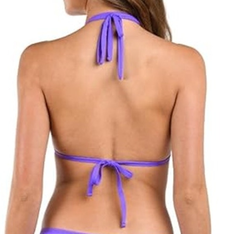 NWT New La Blanca Womens Size 12 Island Goddess Halter Triangle Bikini Top ONLY