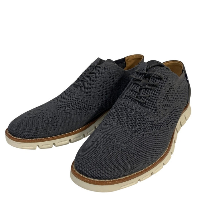 Nautica Mens Size 9 Gray Oxford Wrenwood 3 Knit Lace Up Low Top Round Toe Shoes