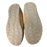 Vlly Mens Size 9 Tan Orange Faux Suede Micrsuede Slip On Moccasin Slipper Shoes