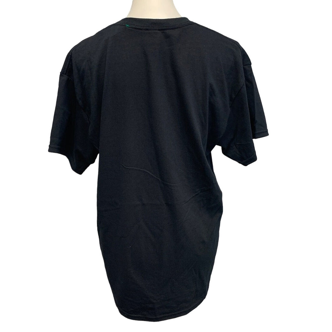 Hand Printed Unisex Large Equality Rainbow Pride Cotton Crew Short Sleeve Tee