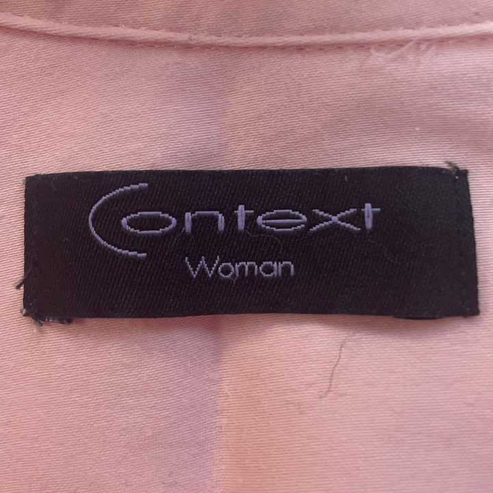 Context Woman Plus Size 20W Long Sleeve Button Down Stretch Cotton Top