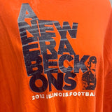 Gildan Mens 2XL Cotton 2012 Illinois Football Short Sleeve Crew Neck Tee Shirt