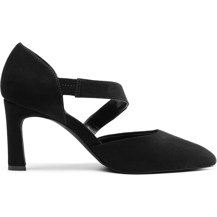 New Dream Pairs Womens Size 5 Black Faux Suede 3" High Heels Pumps Dress Shoes