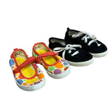 2 Pairs Girls Size 7/8 Garanimals Polka Dot Mary Jane Sneakers Tennis Shoes