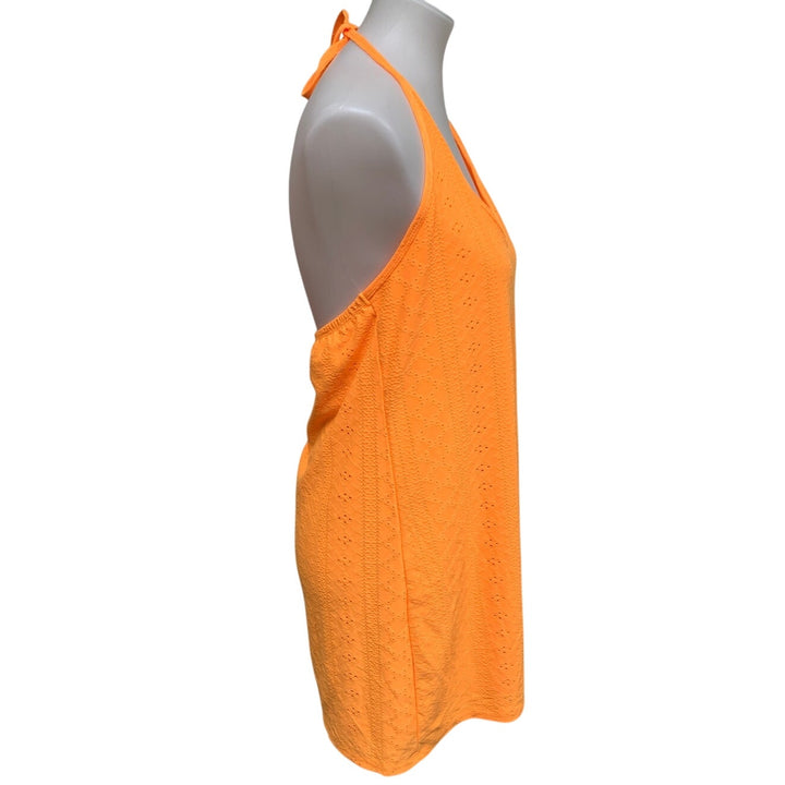 New Wild Fable Juniors Large Back Neck Tie Swim Cover Up Sheath Halter Dress