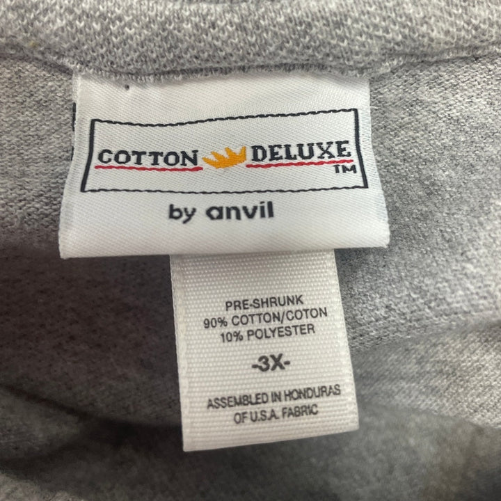 Anvil Cotton Deluxe Mens 3X PolyCotton Long Sleeve Collared Polo Shirt