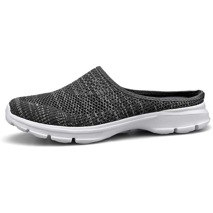 ChicWind Womens 8.5 Gray Open Back SlideOn Breathable Mesh Walking Sneaker Mules