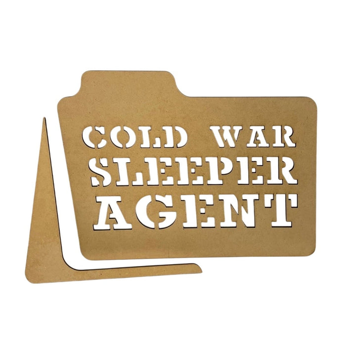 Custom Made Cold War Sleeper Agent Wood Plaque From An Escape Room Wall Art