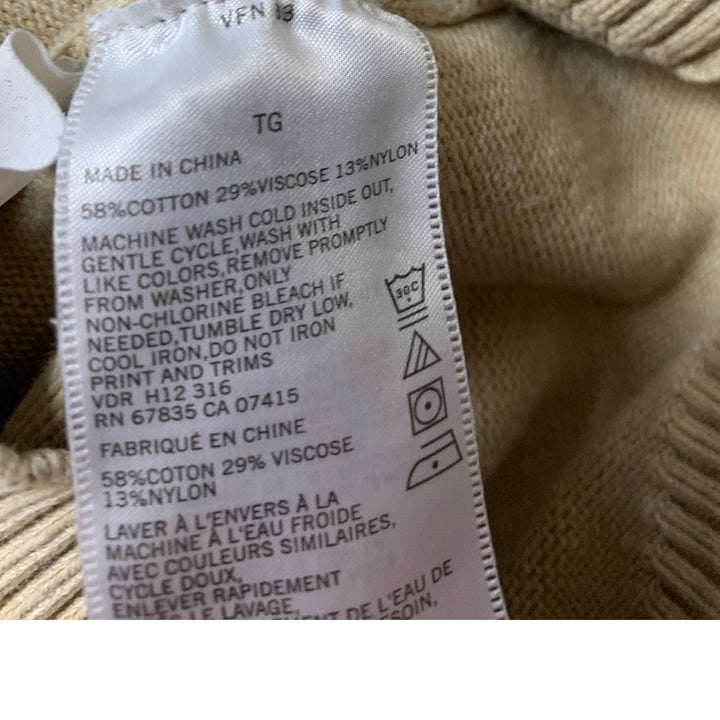 Nautica Mens XL Pima Cotton Blend Long Sleeve V Neck Knit Sweater