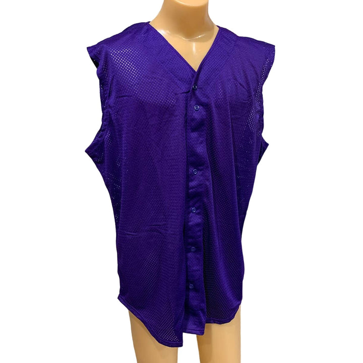New Tag Team Uniform Adult XL Button Down Baseball Mesh Jersey Tank Top