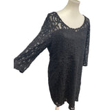 New Lane Bryant Womens Plus Size 18/20 Long Sleeve Lacy Overla Sheath Dress LBD