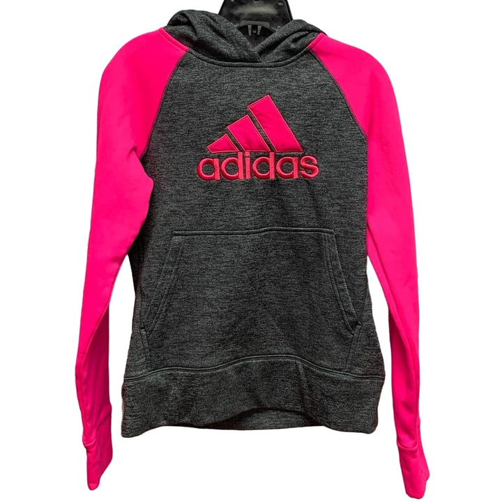 Adidas Girls Youth Extra Large (16) Pullover Fleece Hoodie with Front Pockets