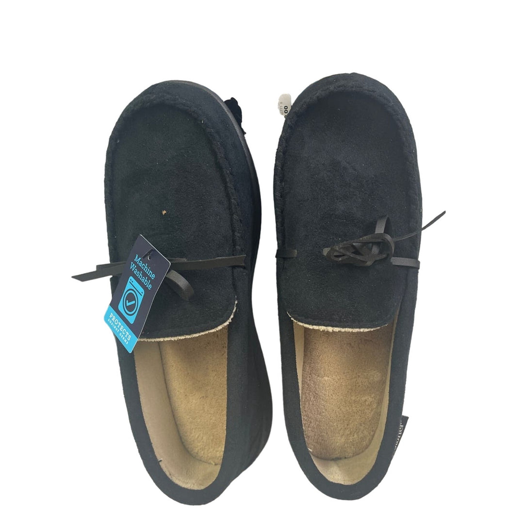 New Isotoner Signature Mens Size 8-9 Med Memory Foam Comfort Moccasin Slippers