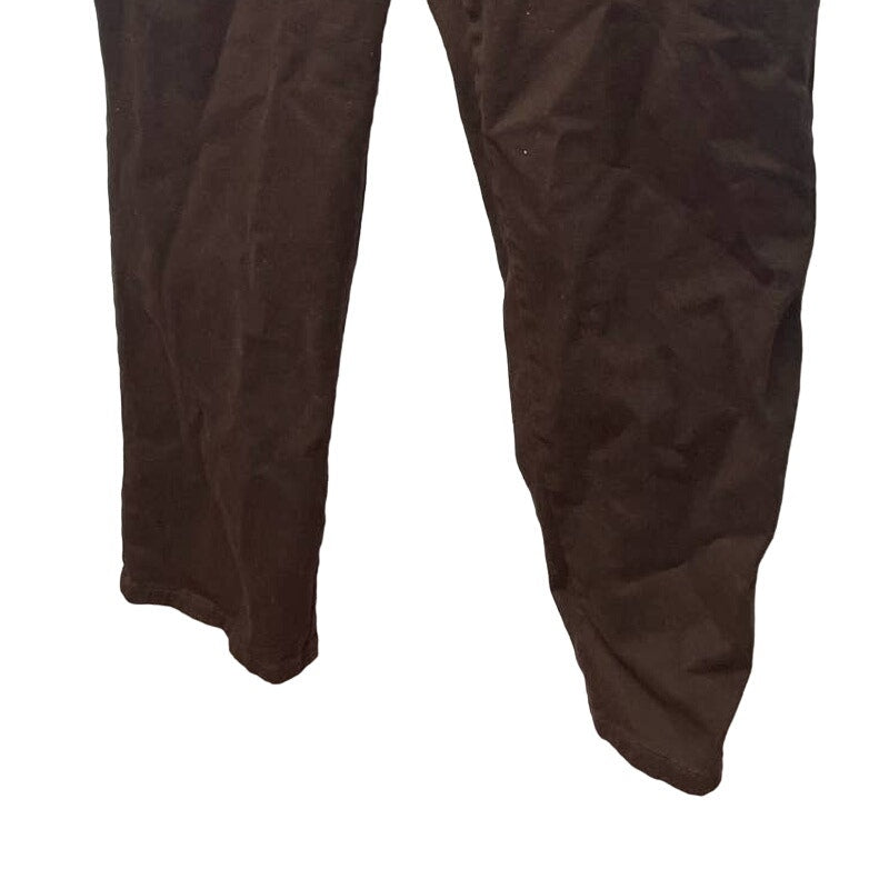 New Gloria Vanderbilt 18W Amanda Trouser PolyCotton Choco Brown Casual Pants