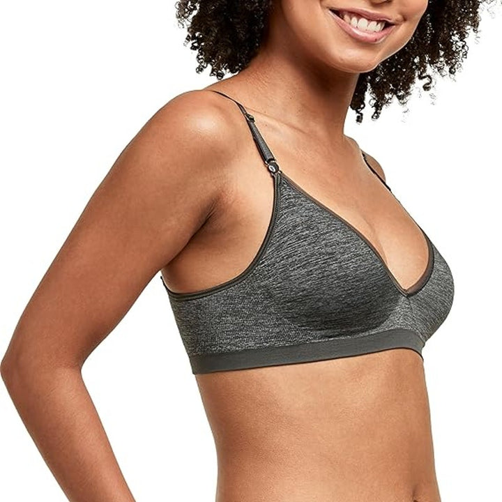 Hanes Womens Medium Wireless Full Coverage Convertible Smoothing T Shirt Bra
