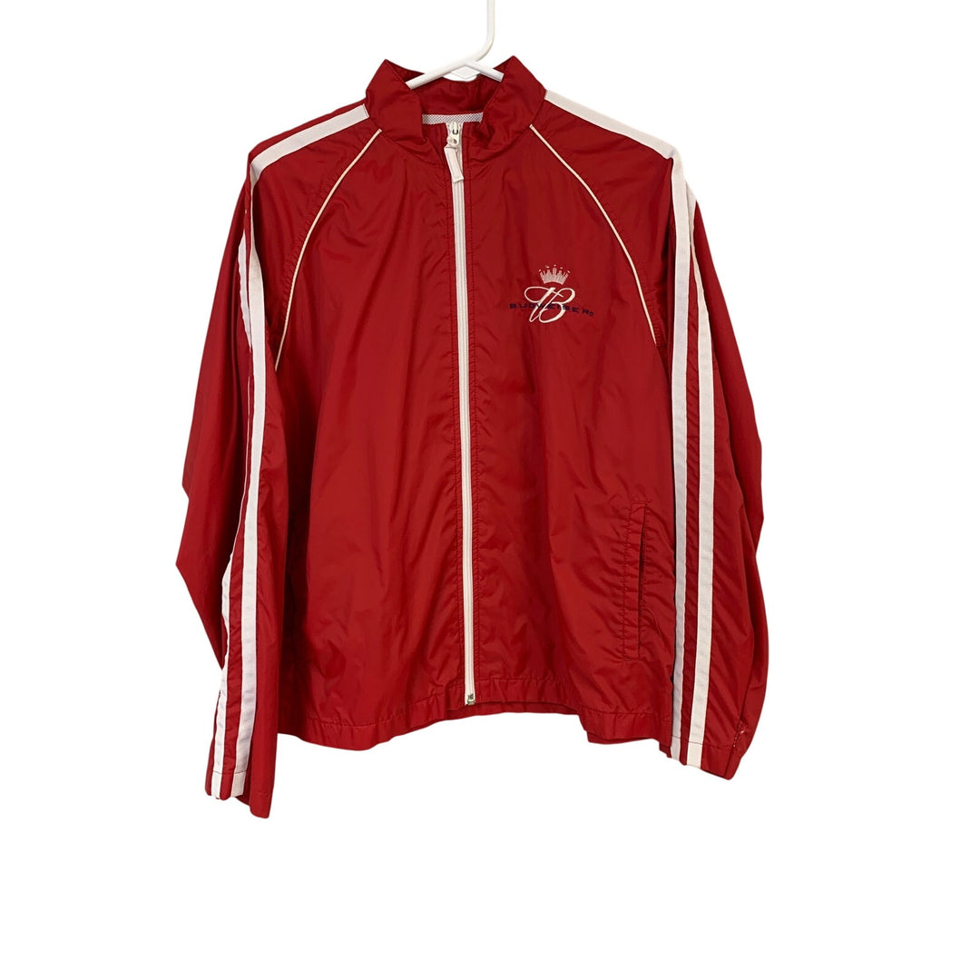 Jones &amp; Mitchell Mens Large Red Budweiser Beer Long Sleeve Full Zip Jacket