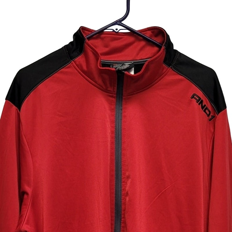 AND1 Mens 2XL 100% Polyester Long Sleeve Full Zip Jacket w Front Pockets