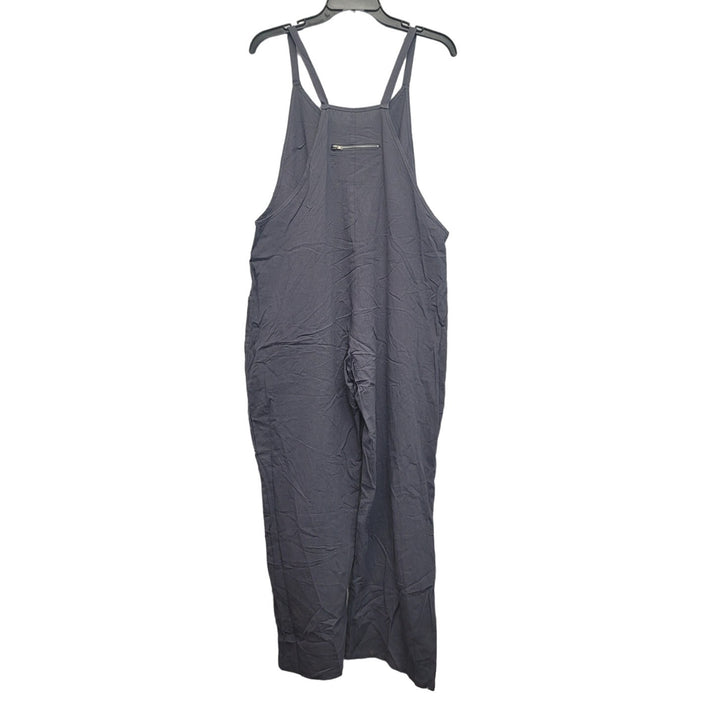 Womens Large Slate Blue Polyester Lightweight Overall Pants w Pockets