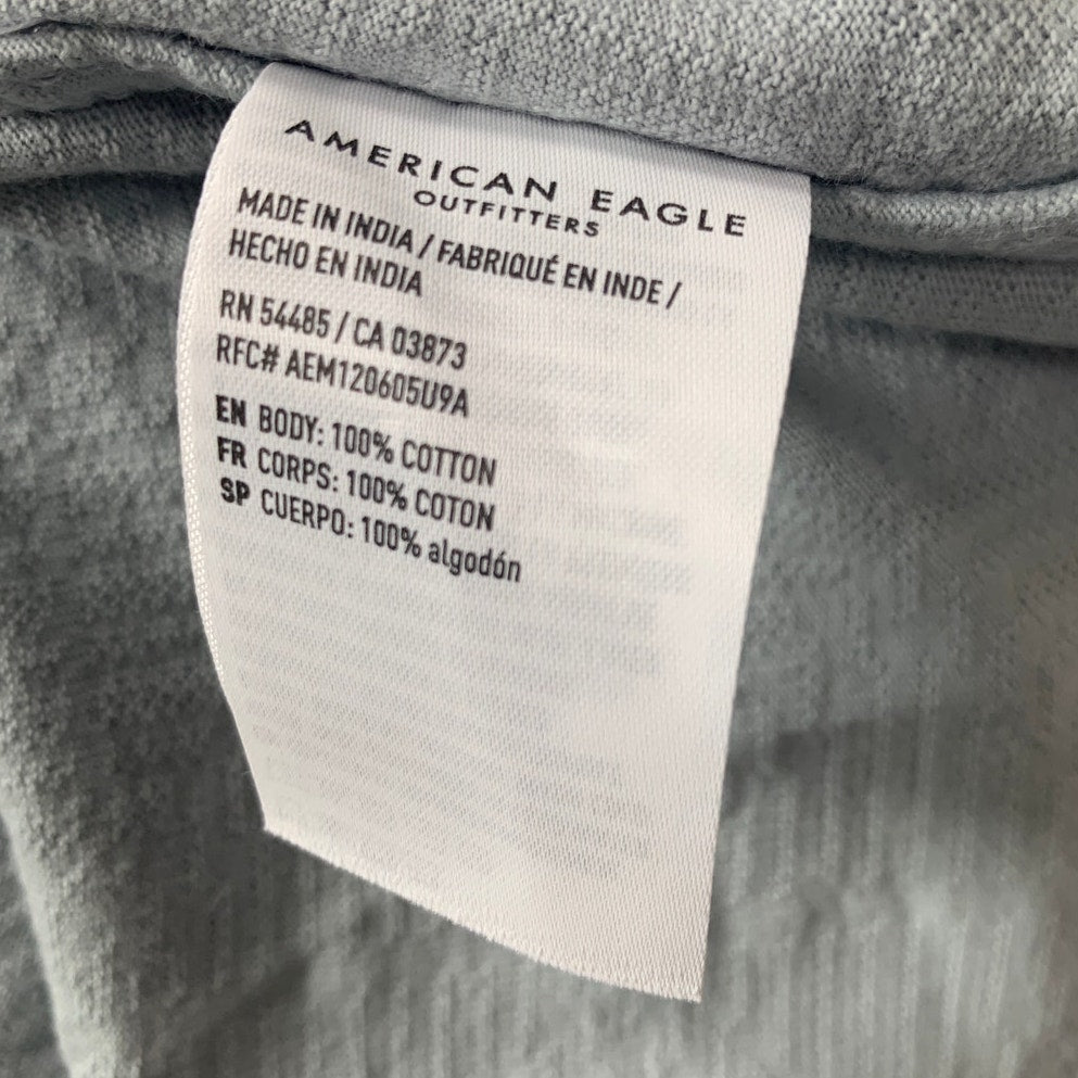 New American Eagle Mens XXL 100% Cotton Short Sleeve Collared Button up Shirt
