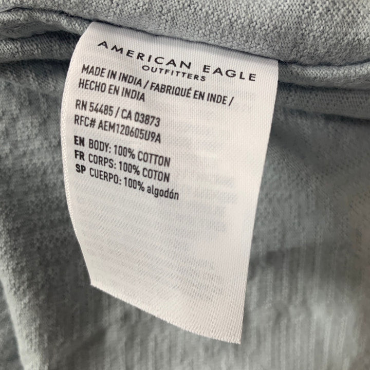 New American Eagle Mens XXL 100% Cotton Short Sleeve Collared Button up Shirt
