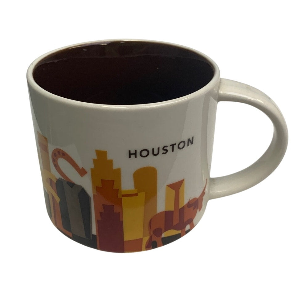 2014 New Starbucks You Are Here Collection Houston 14oz Ceramic Coffee Mug