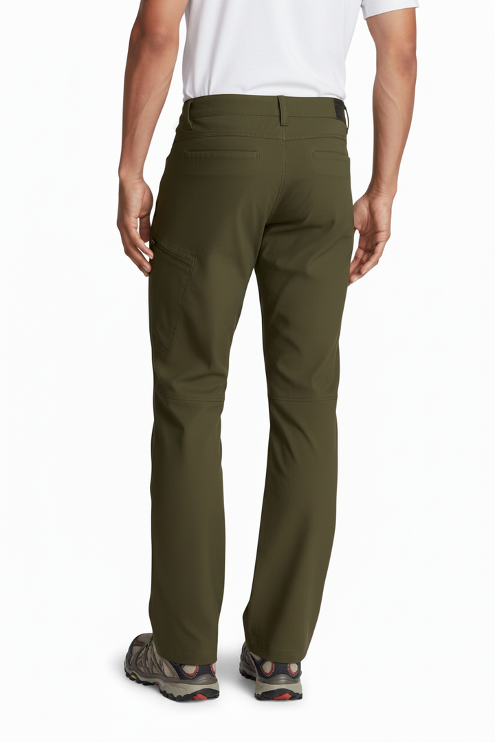 Eddie Bauer Guide Pro Pants Back View - Dark Yellow Army Green