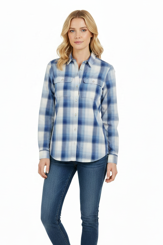 Eddie Bauer Plaid Shirt - Sleeves Down