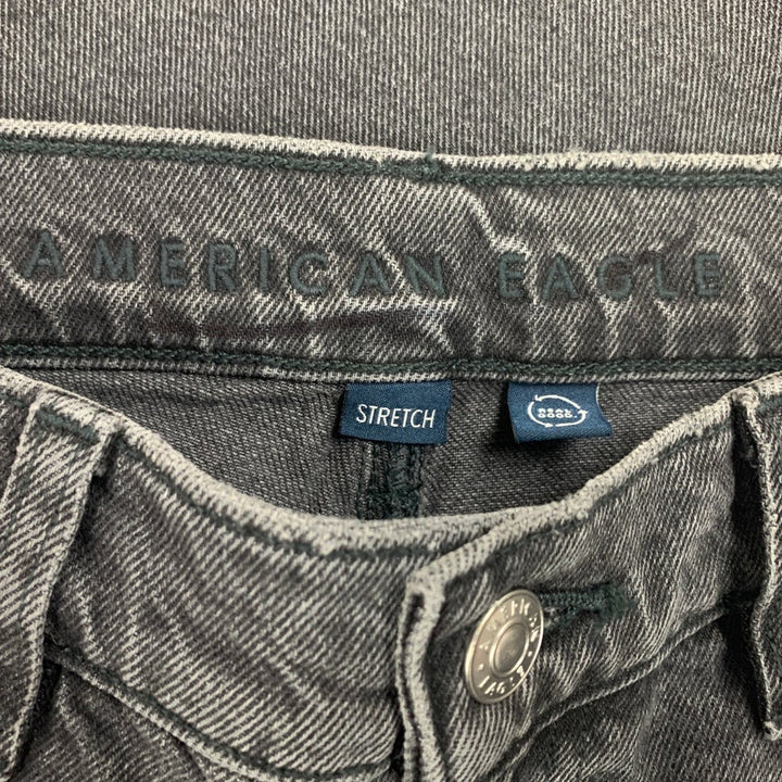 New American Eagle Womens Size 4 Gray High Rise Relaxed Straight Denim Jeans