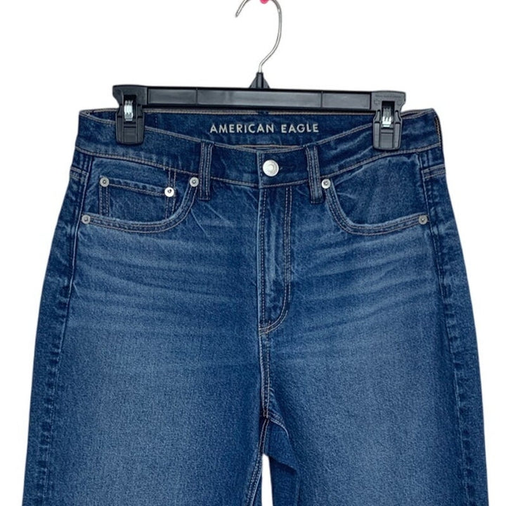 New American Eagle Womens Size 6 Super High Rise Baggy Straight Denim Jeans