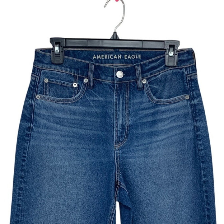 New American Eagle Womens Size 6 Super High Rise Baggy Straight Denim Jeans