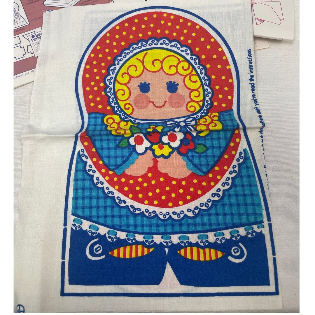 Vintage 1976 Mattel Inc Sew Perfect Fabric Doll &amp; More Patterns Instruction Kit