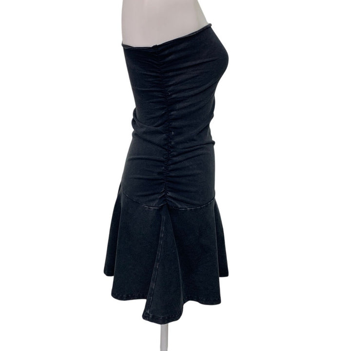 New OFFLINE By Aerie Womens XXS Black Weathered Strapless Sunlight Mini Dress
