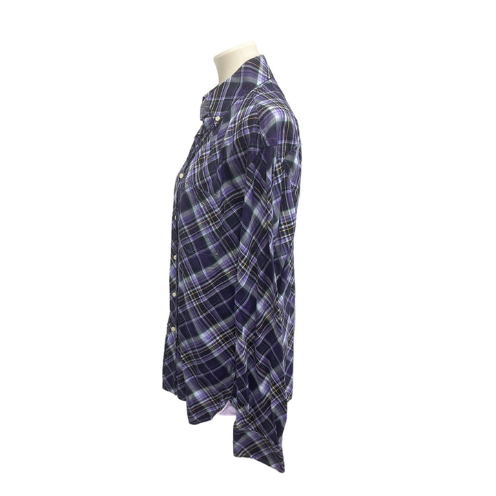 Tommy Hilfiger Mens Medium 100% Cotton Plaid Long Sleeve Button Down Shirt