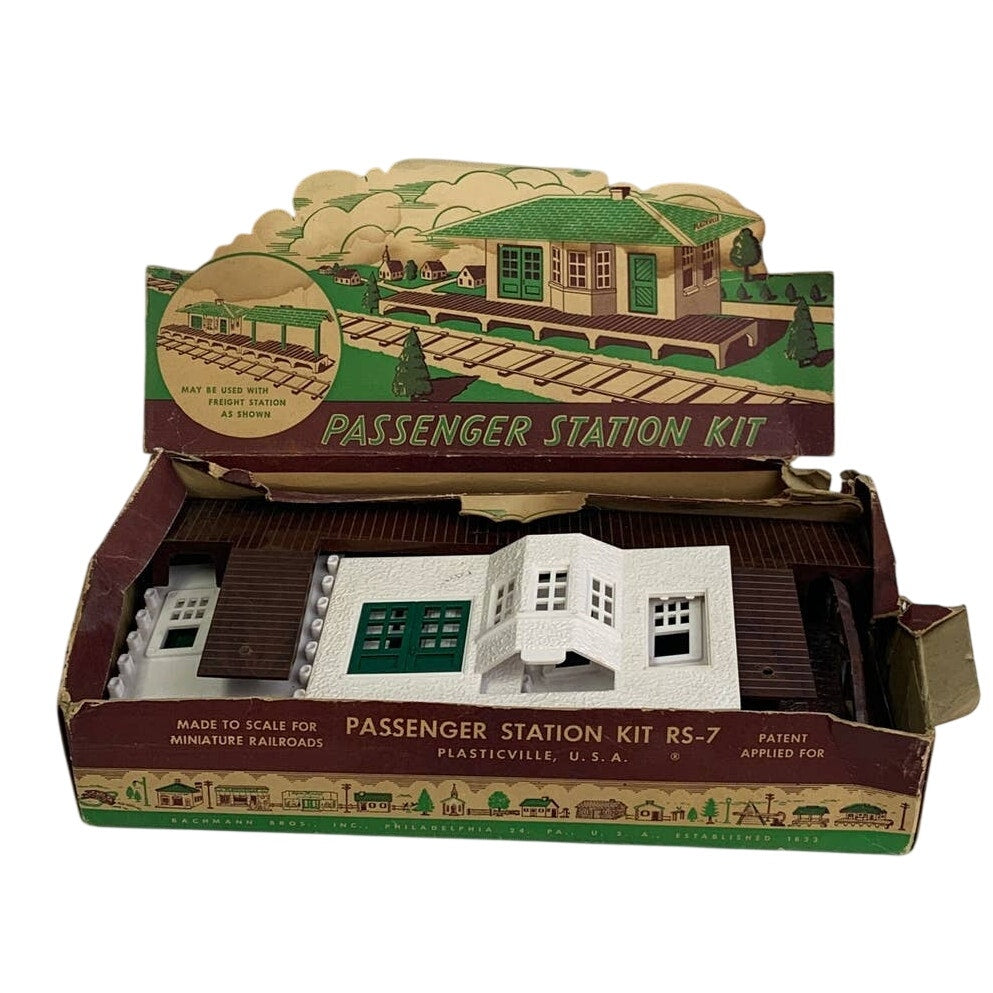 Plasticville USA Bachman Miniature Railroad Gauge HO Passenger Station Kit RS-7
