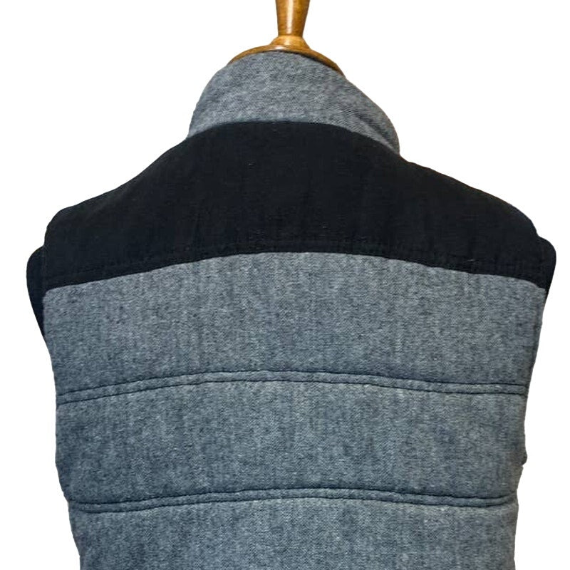Ci Sono Womens Large Wool Blend Sleeveless Snap Down Quilted Puffer Vest