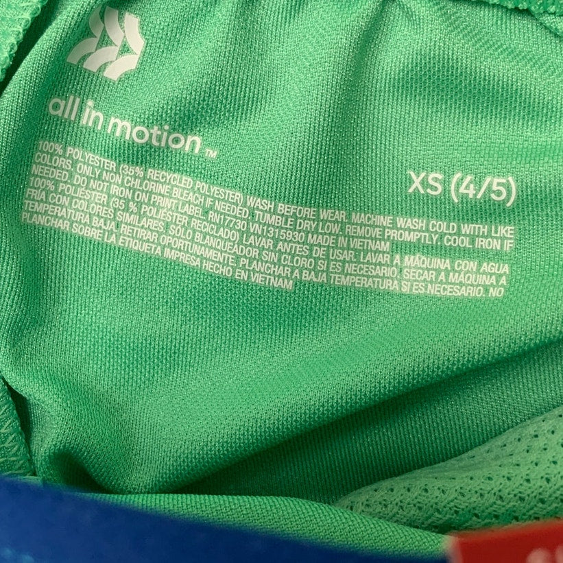 2 New All In Motion Boys XS (4/5) Quick Dry Moisture Wicking Athletic Shorts