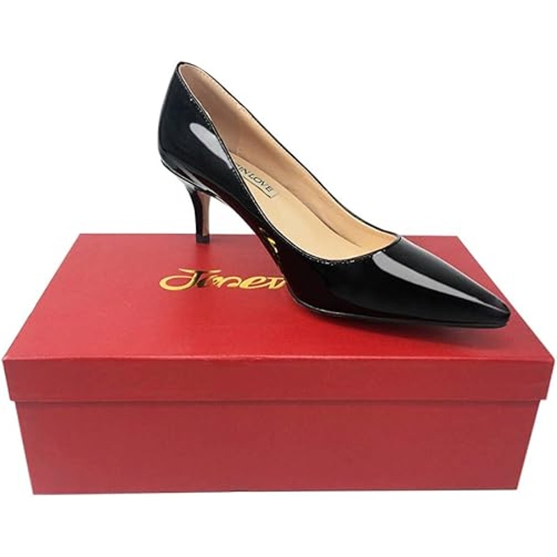 Joy In Love Womens Size 10.5 Black Patent Leather Pointy Toe 3" Heel Pumps Shoes