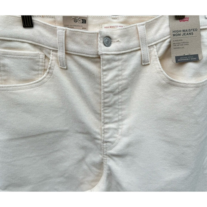 NWT New Levis Womens 30X29 Cotton Blend High Waisted Mom Jean Corduroy Pants
