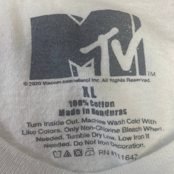 2020 Viacom Mens XL MTV Tie Dye Logo Short Sleeve 100% Cotton Tee Shirt