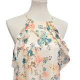 Pink Owl Apparel Womens Medium Floral Spaghetti Strap Lined Sheath Dress