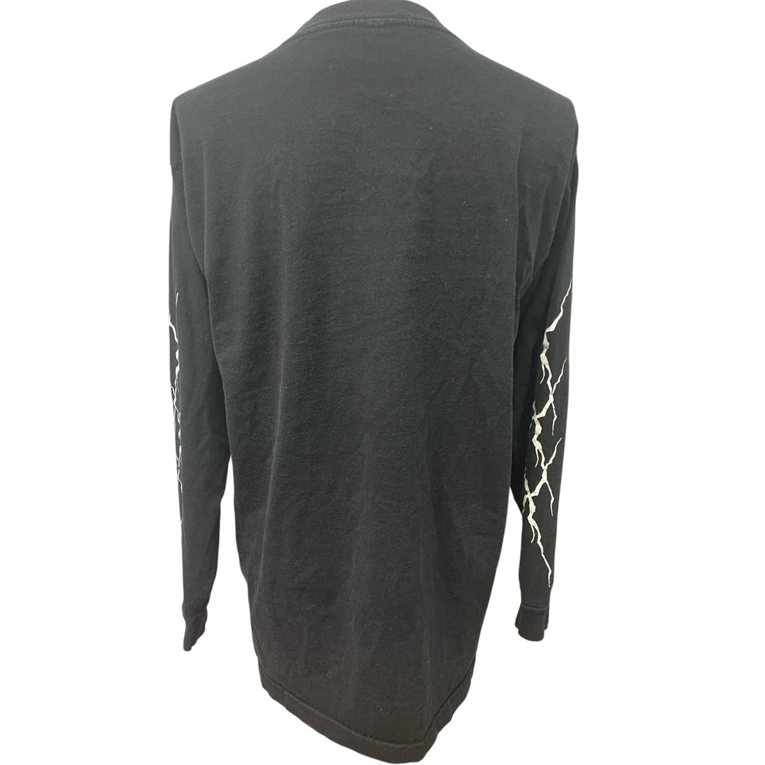 Bokeh Mens Large Wasting Away Cheshire Goblin Face Long Sleeve PolyCotton Tee