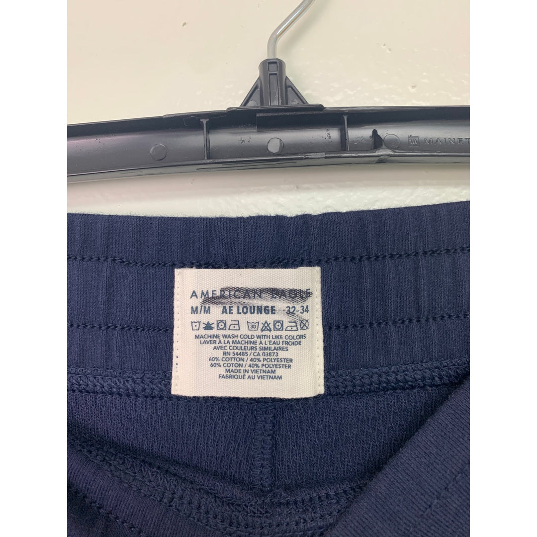 New American Eagle Mens Medium Navy Blue Drawstring Waist Jogger Sweatpants