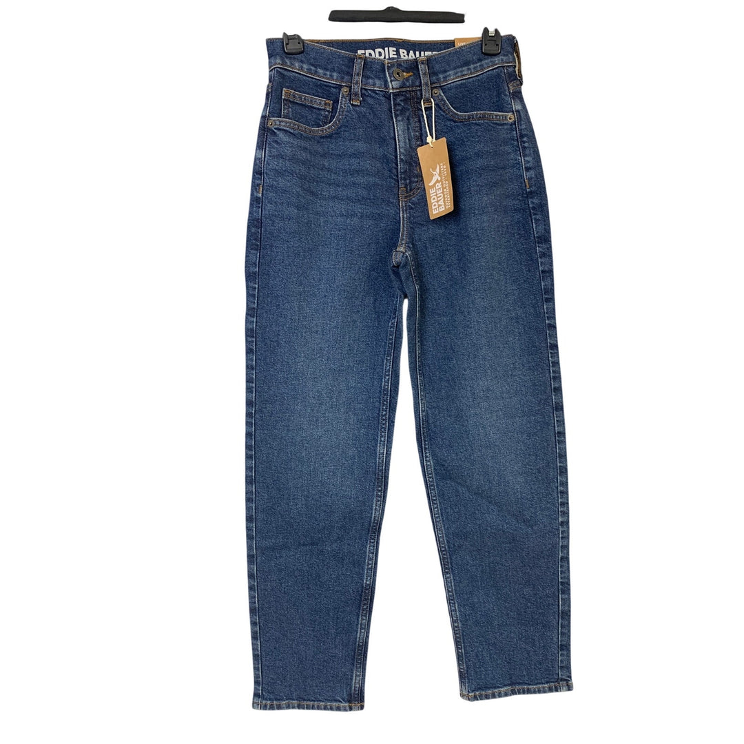 New Eddie Bauer Womens Authentic Voyager Perfect Straight High Rise Ankle Jeans