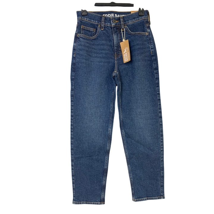 New Eddie Bauer Womens Authentic Voyager Perfect Straight High Rise Ankle Jeans