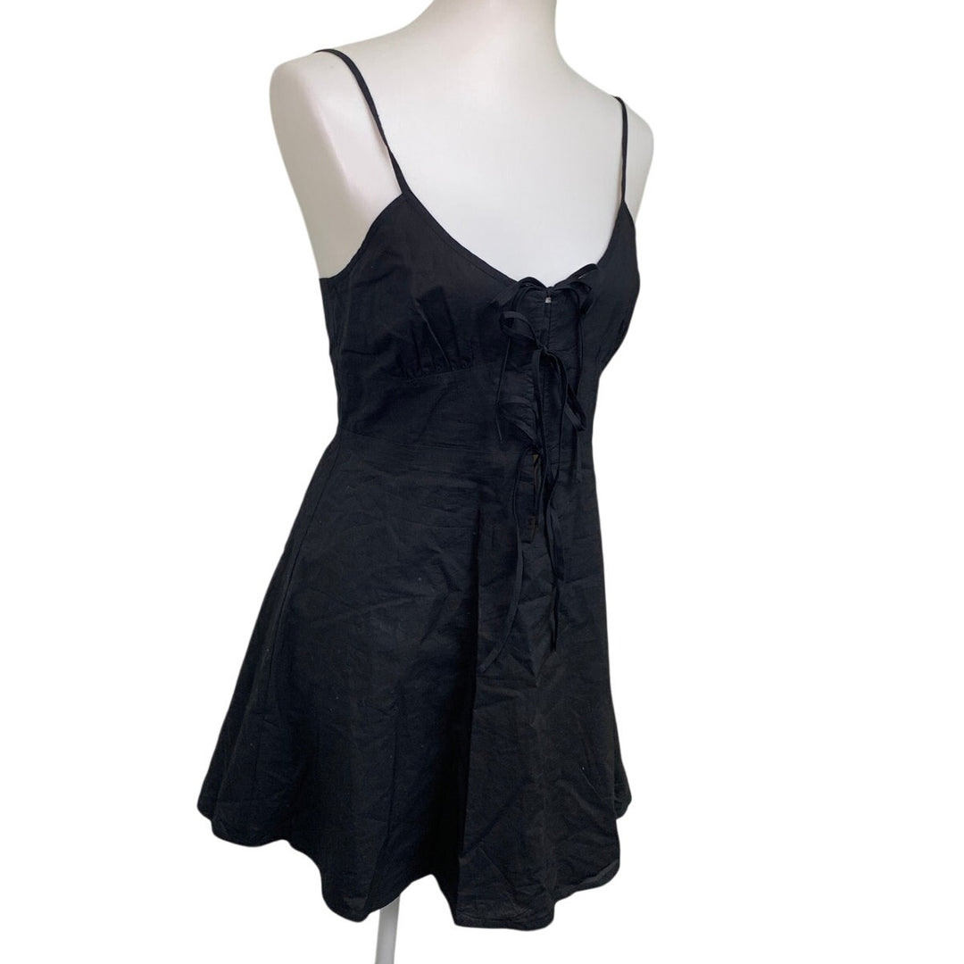 New American Eagle Womens Medium Front Tie Spaghetti Strap Fit n Flare Dress