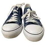 ZGR Womens Size 7 Navy Blue Canvas Lace Up Classic Low Top Casual Sneaker Shoes