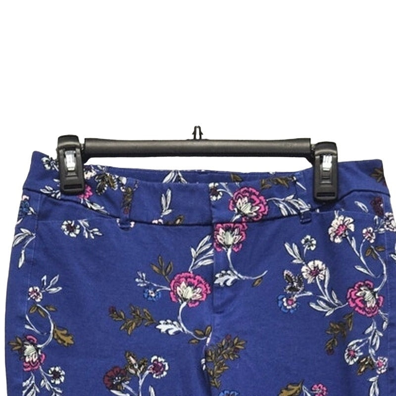 Old Navy Womens 8 Midrise Pixie Stretch Cotton Floral Latch &amp; Eye Jeans
