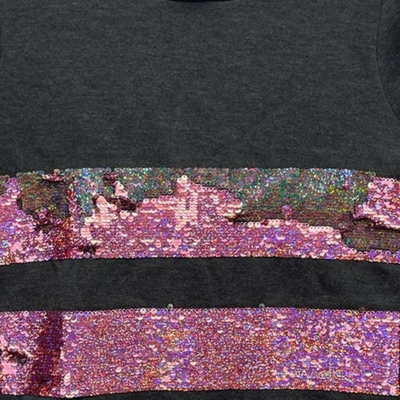 Spotted Zebra Girls Small (6-7) Long Sleeve Changing Sequins Sweatshirt Tunic