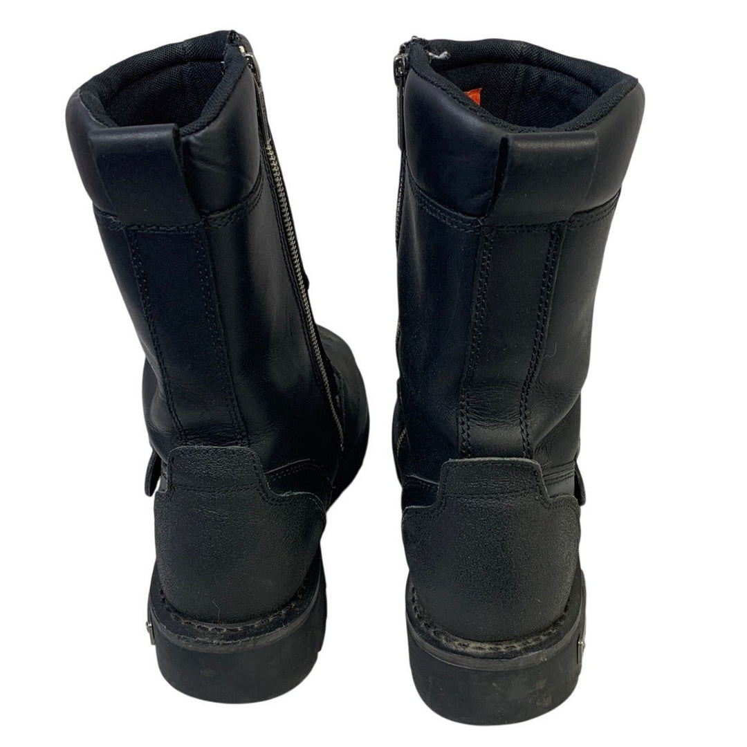 Harley Davidson Mens Size 11 Black Leather Motorcycle Side Zip Shift Boots