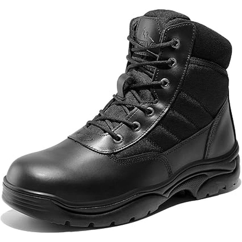 New Nortiv8 Mens 13 Black Faux Leather LaceUp High Top Waterproof Tactical Boots